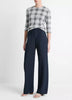 COTTON BLEND HIGH WAIST BIAS PANT