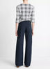 COTTON BLEND HIGH WAIST BIAS PANT