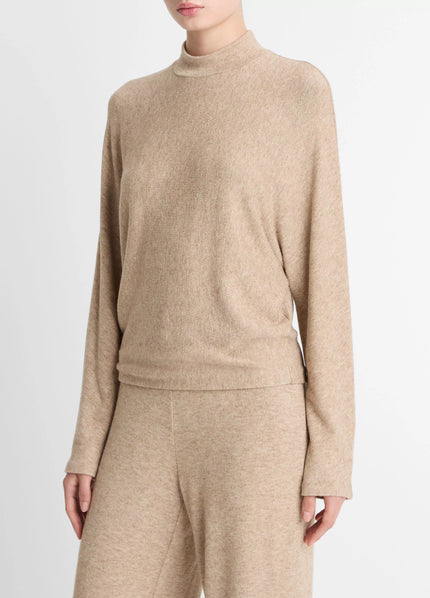 COZY DOLMAN SLEEVE MOCK NECK TOP