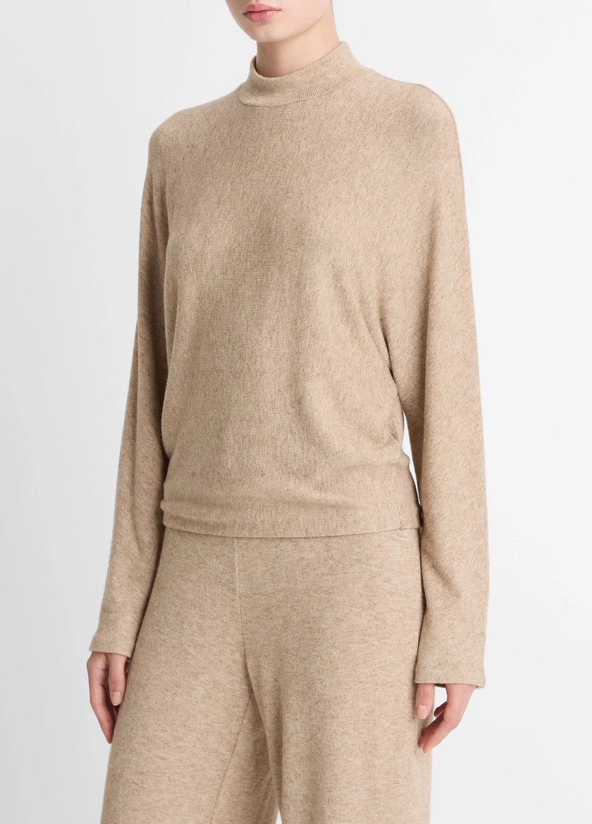 COZY DOLMAN SLEEVE MOCK NECK TOP