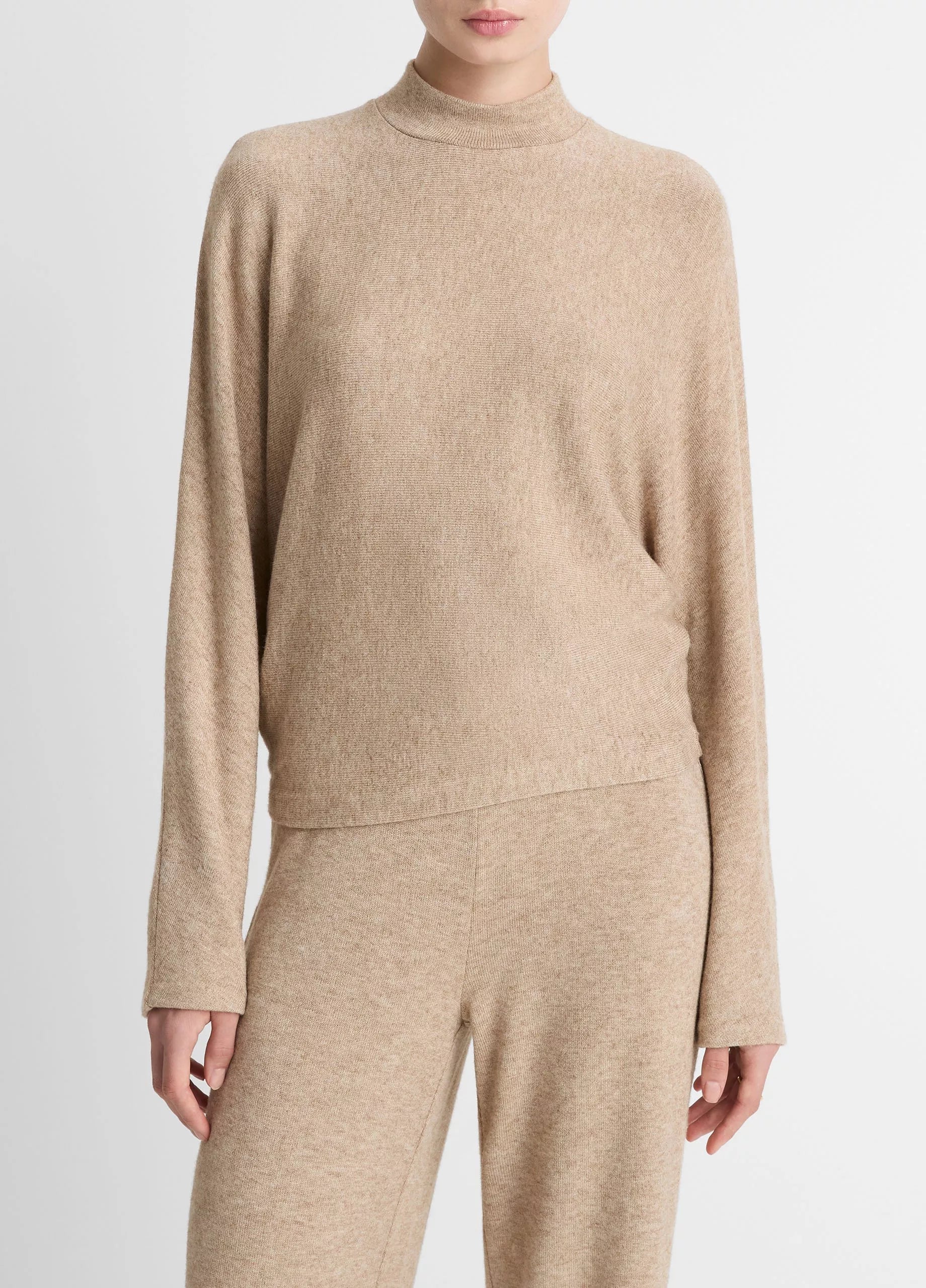 COZY DOLMAN SLEEVE MOCK NECK TOP