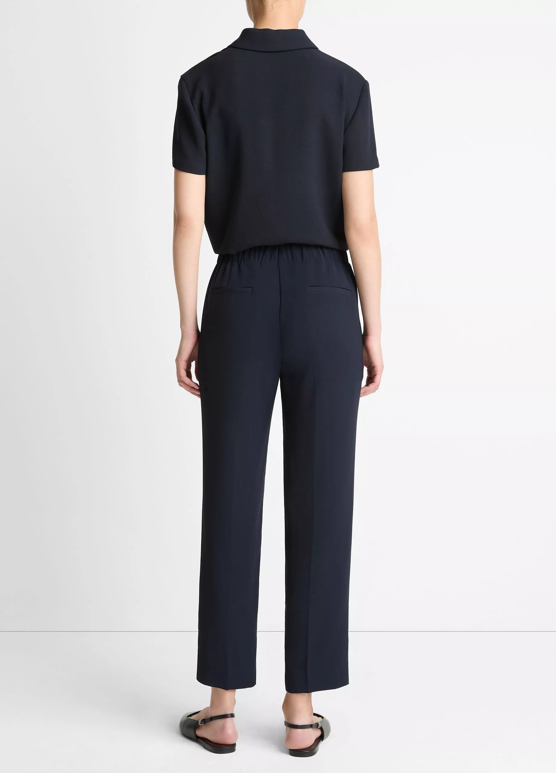 CREPE TAPERED PULL ON PANT