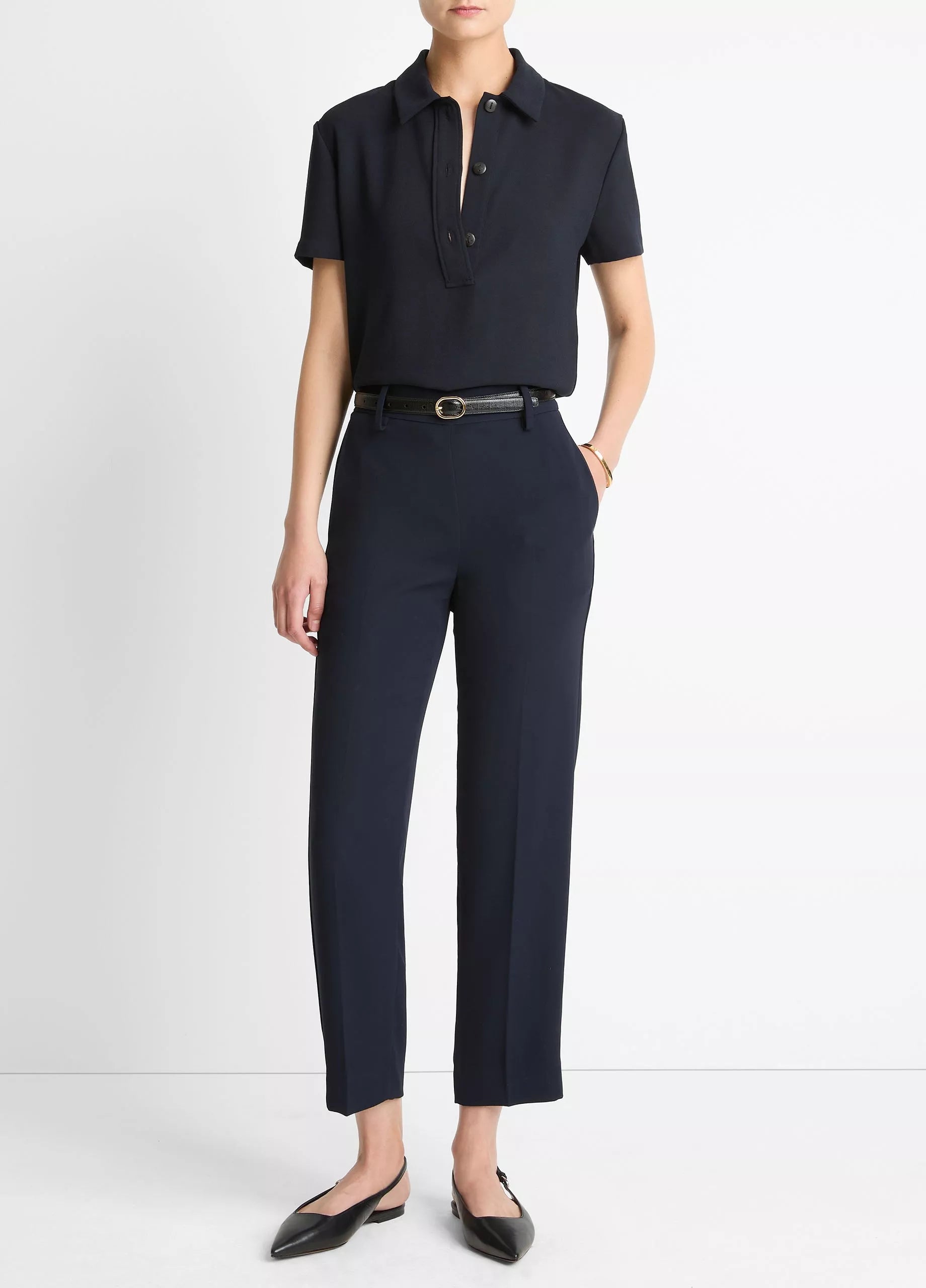 CREPE TAPERED PULL ON PANT