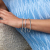 SMALL CRESCENT STONE BANGLE