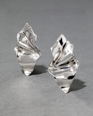 CRUMPLED SMALL POST EARRING