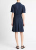 CUFFED SLEEVE BELTED SHIRT DRESS