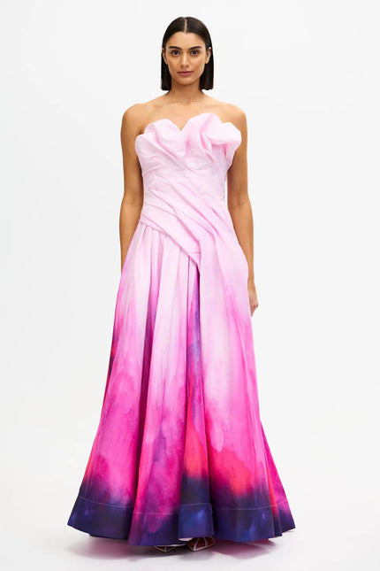 GREENHOLD MAXI DRESS STRAPLESS OMBRE HEM GOW