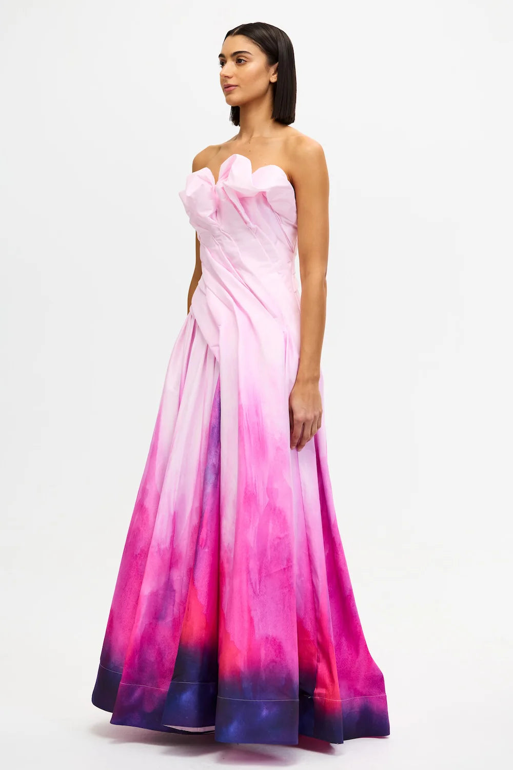 GREENHOLD MAXI DRESS STRAPLESS OMBRE HEM GOW