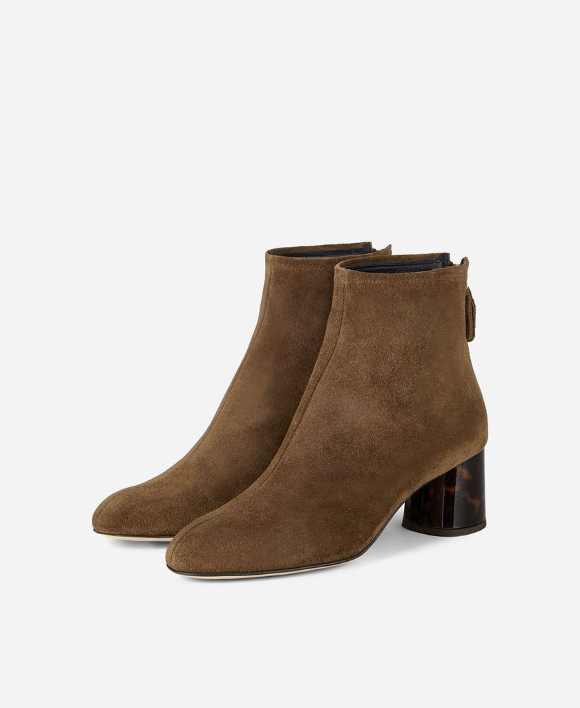 VETA PRECIOUS SUEDE ANKLE BOOT WITH HEEL