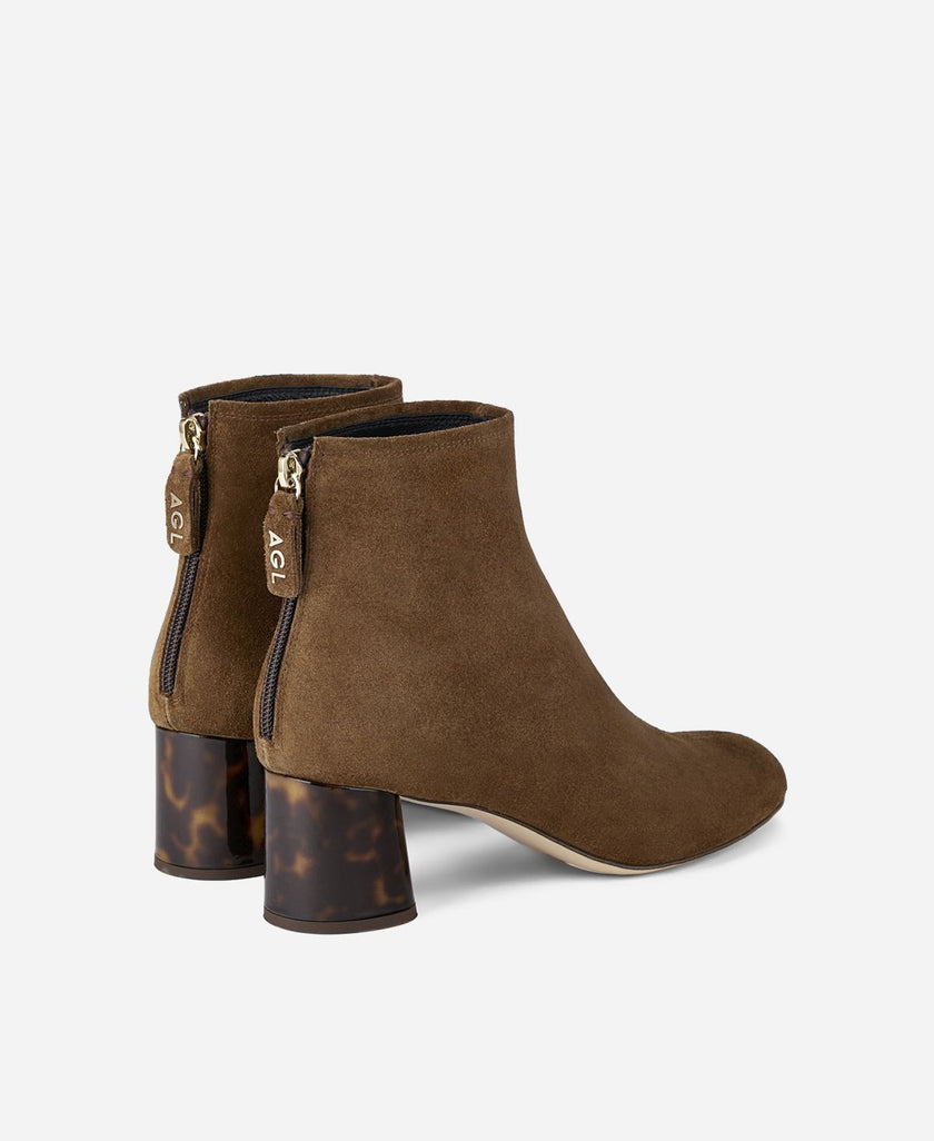 VETA PRECIOUS SUEDE ANKLE BOOT WITH HEEL