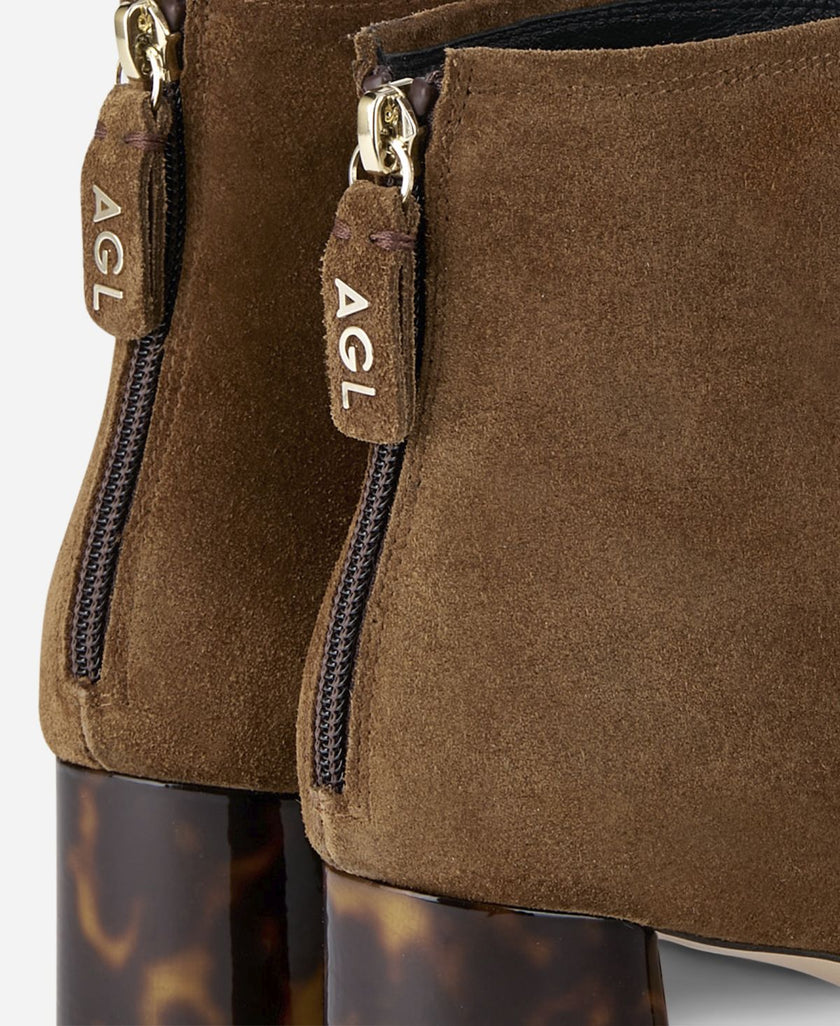 VETA PRECIOUS SUEDE ANKLE BOOT WITH HEEL