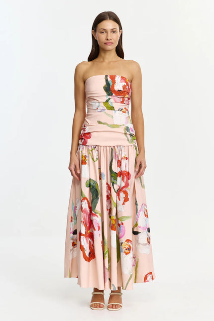 NERSHALL MAXI DRESS IN CHERRY MEDLEY