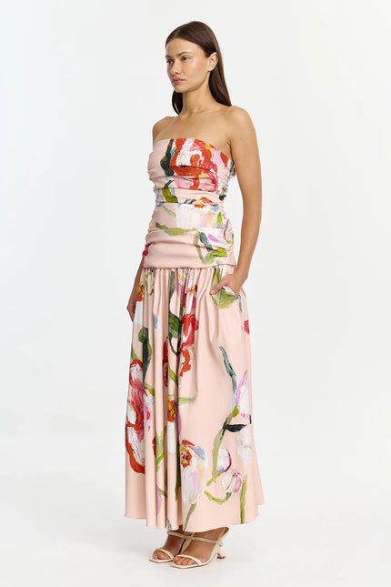 NERSHALL MAXI DRESS IN CHERRY MEDLEY