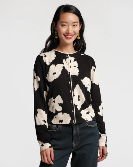 DARLING CARDIGAN FLOATING FLORAL