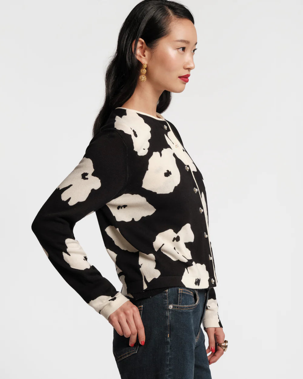 DARLING CARDIGAN FLOATING FLORAL