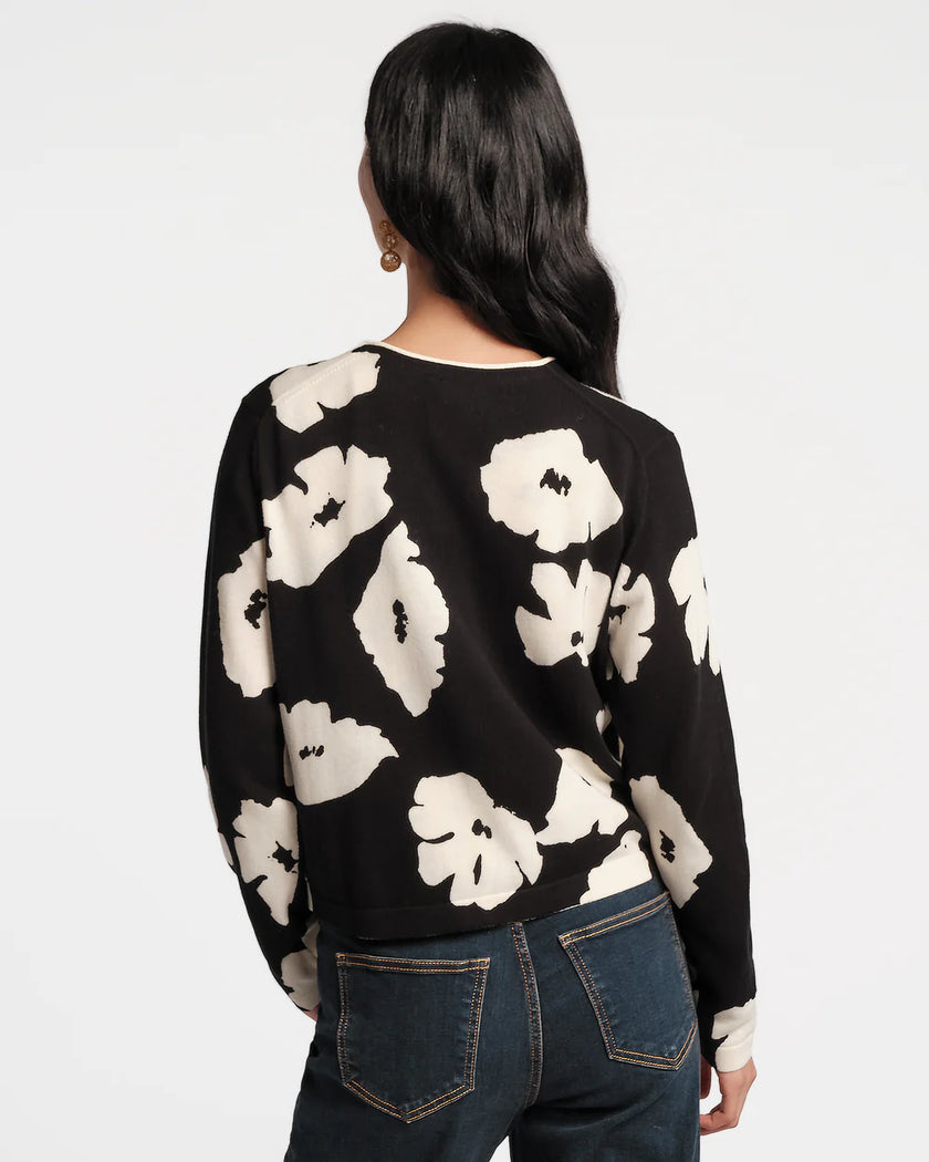 DARLING CARDIGAN FLOATING FLORAL