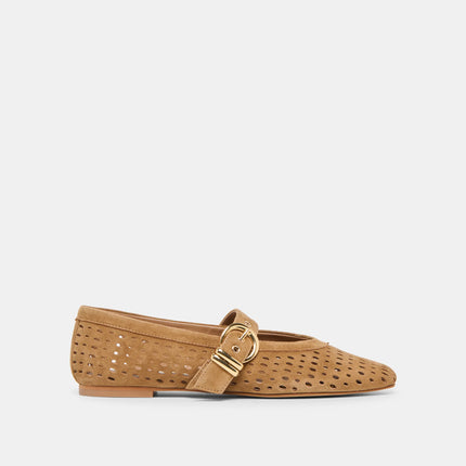 MIKEL BALLET FLATS PERFORATED SUEDE