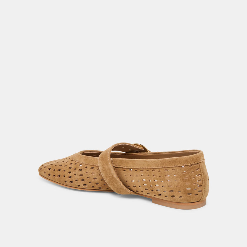 MIKEL BALLET FLATS PERFORATED SUEDE