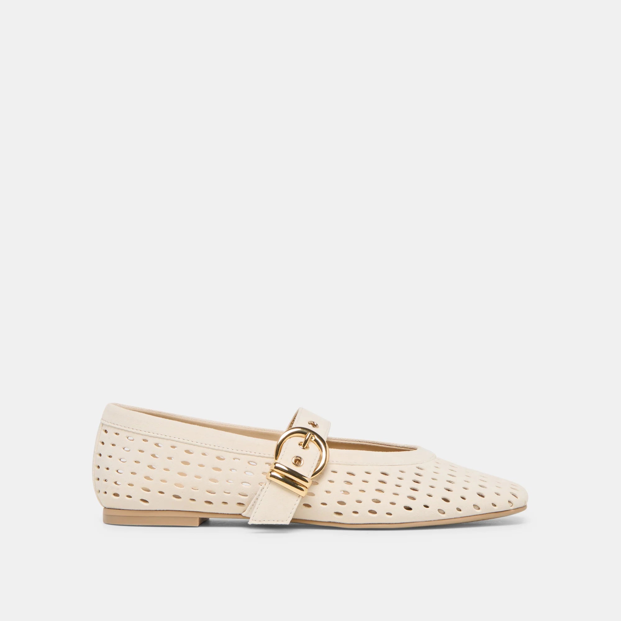 MIKEL BALLET FLATS PERFORATED SUEDE