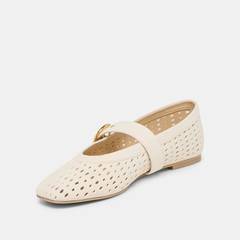 MIKEL BALLET FLATS PERFORATED SUEDE