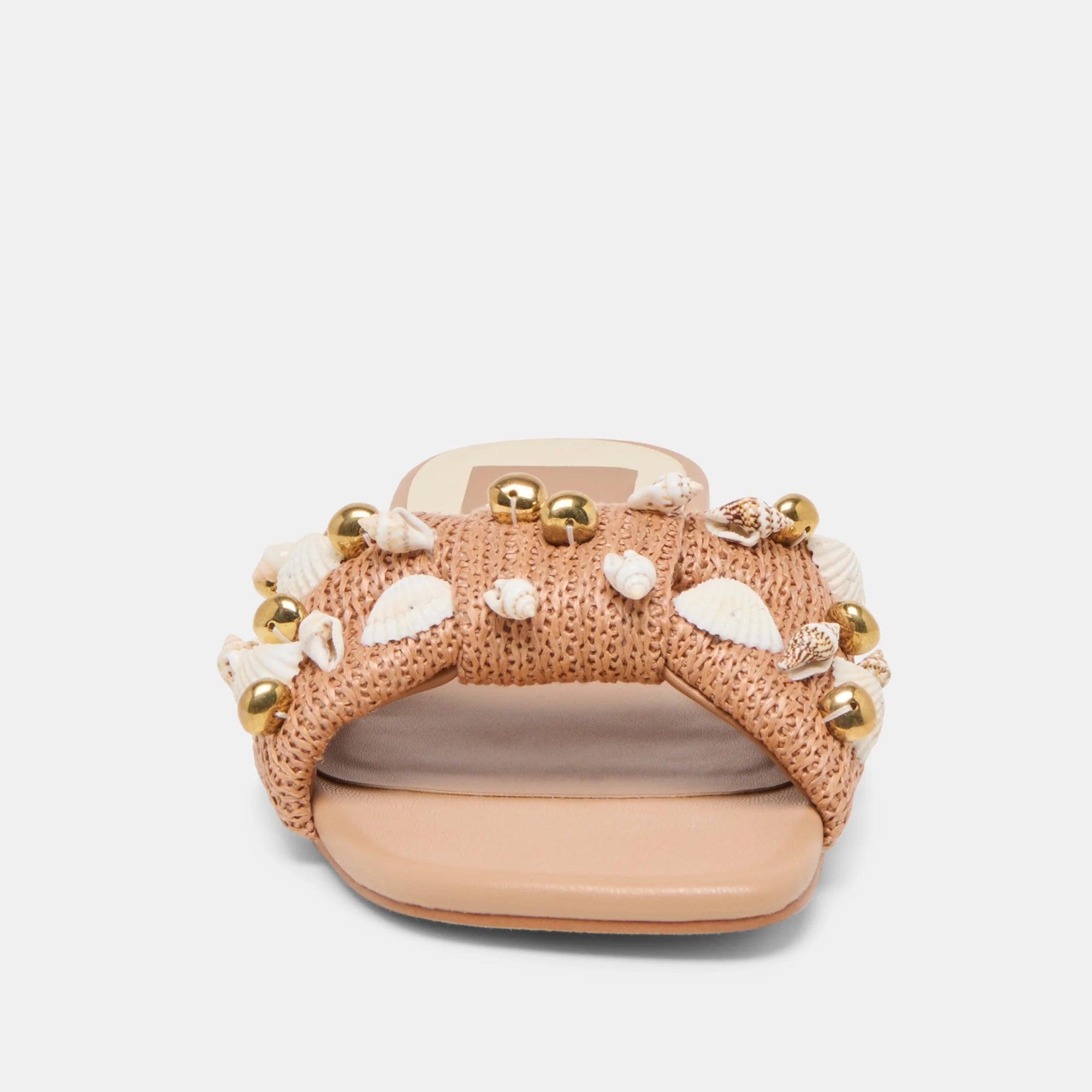LIZZA SANDALS BEADED RAFFIA