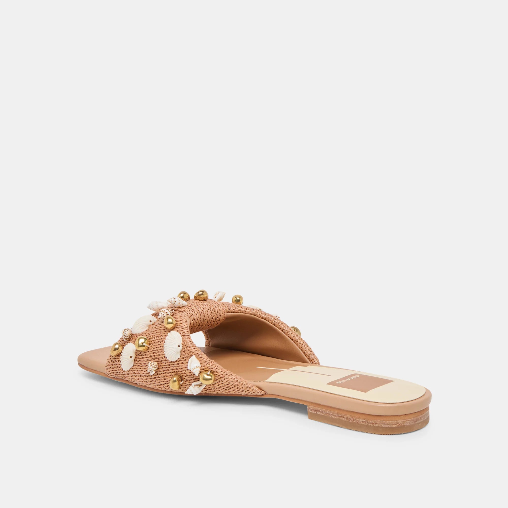 LIZZA SANDALS BEADED RAFFIA