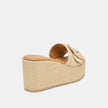 JILIAN WEDGES MOCHA RAFFIA