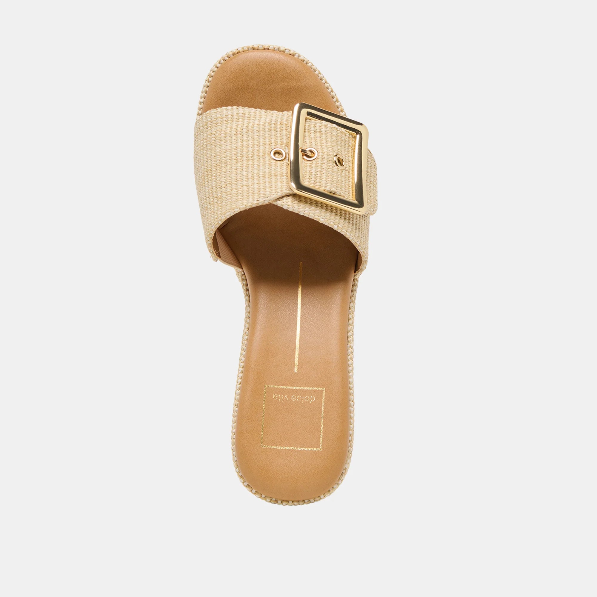 JILIAN WEDGES MOCHA RAFFIA