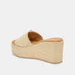 JILIAN WEDGES MOCHA RAFFIA