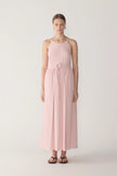 CHELSEA DRESS IN ROSE TEXTURED STRIPE