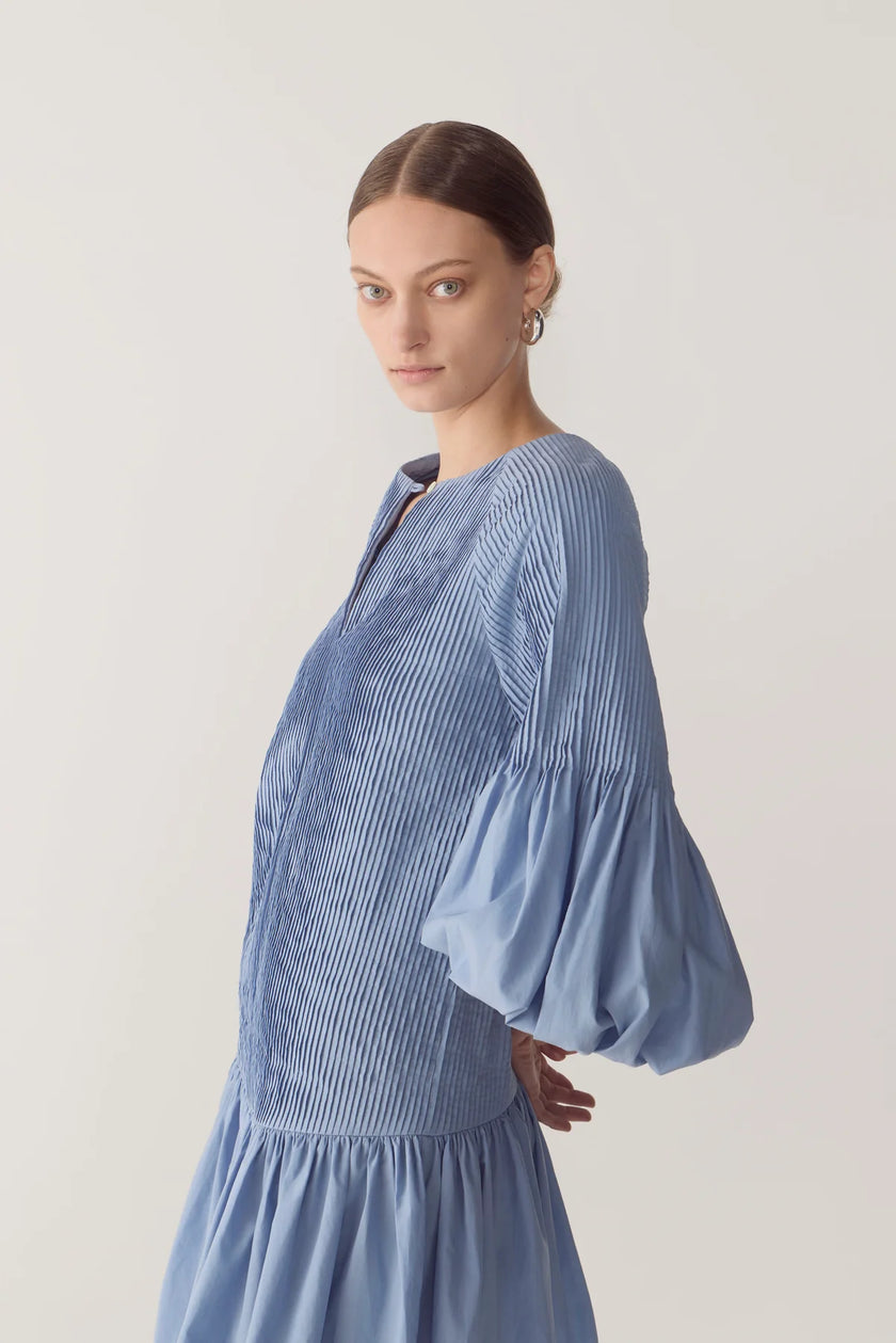 GISELLE DRESS IN SULPHUR SUMMER COTTON