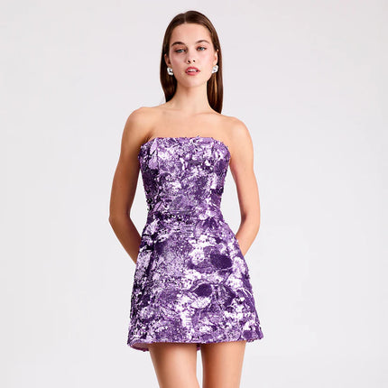 LINDA MINI DRESS IN VIOLET