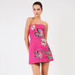 FRIDA MINI DRESS IN FUCHSIA  AND VIOLET
