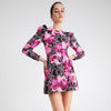 BLAINE SEQUIN FLORAL LONG SLEEVE MINI DRESS