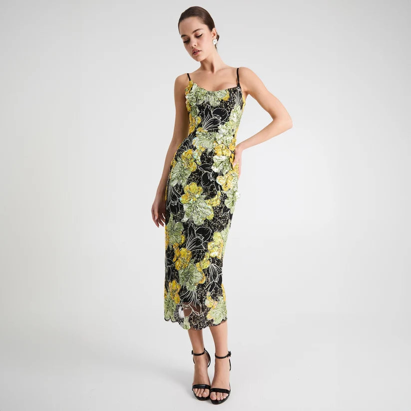 EMILIA SEQUIN FLORAL GOWN