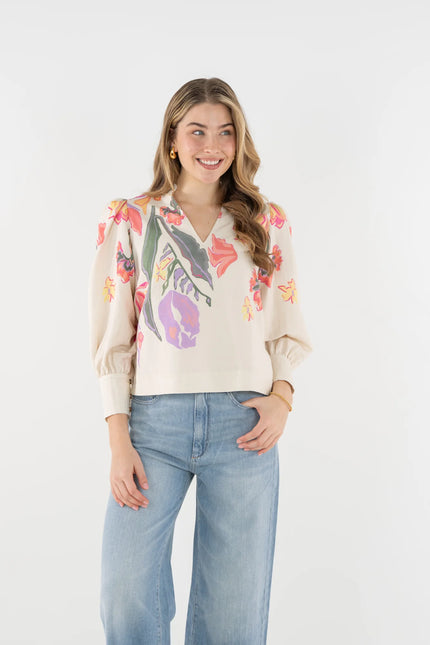 HAMPTON TOP IN BOTANICAL MUSE