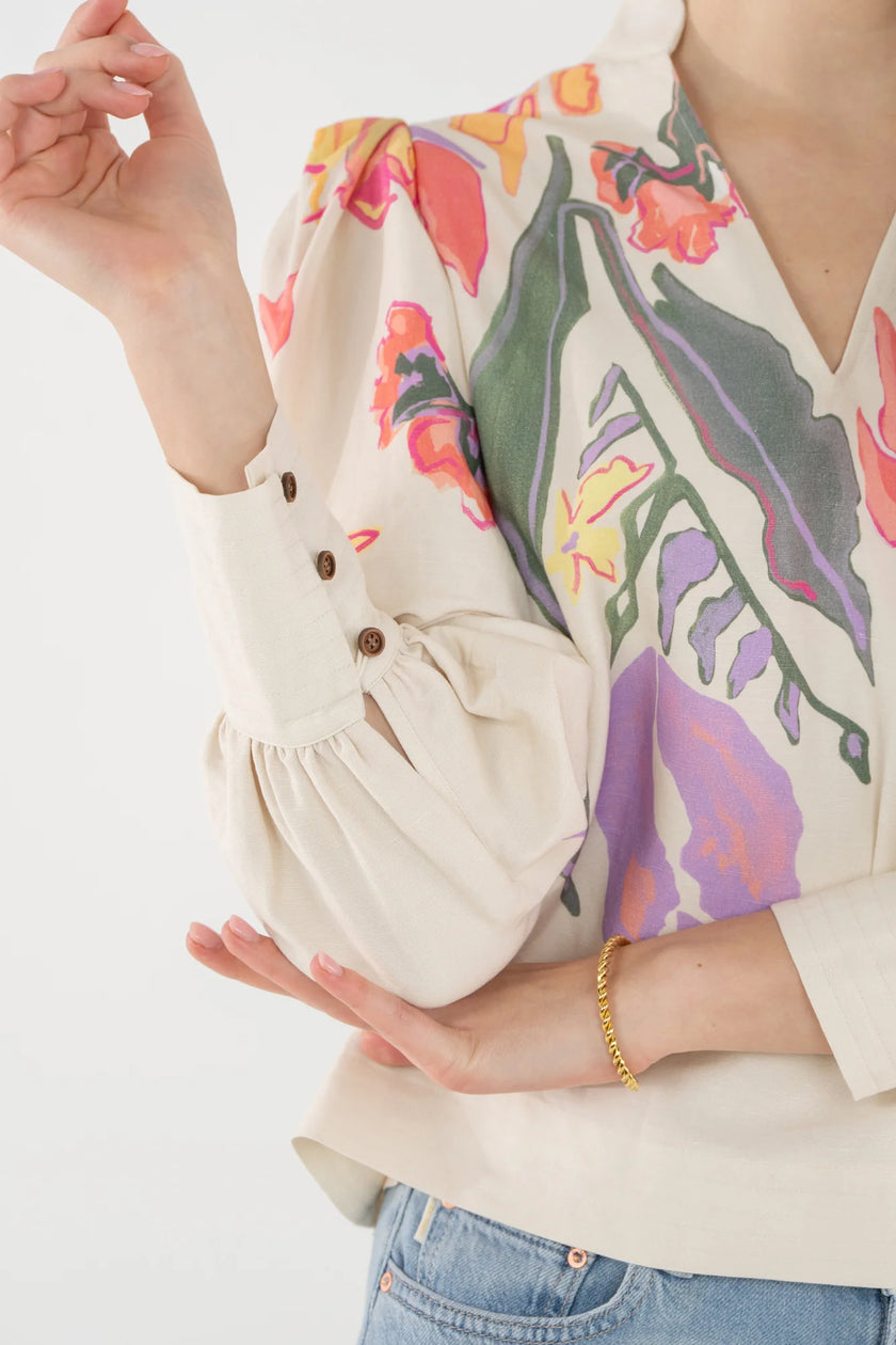 HAMPTON TOP IN BOTANICAL MUSE