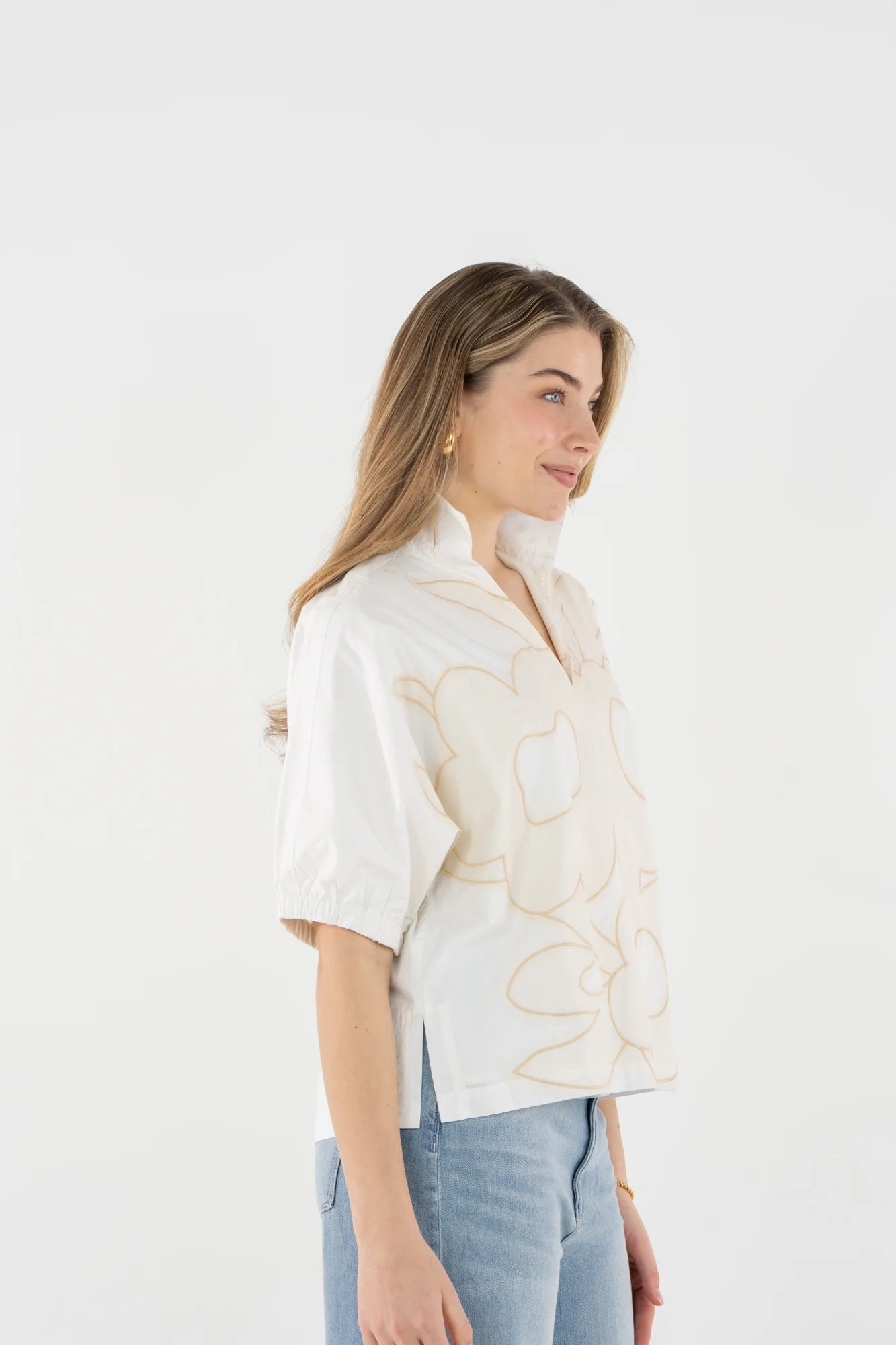 POPPY TOP IN BEIGE BLOOM