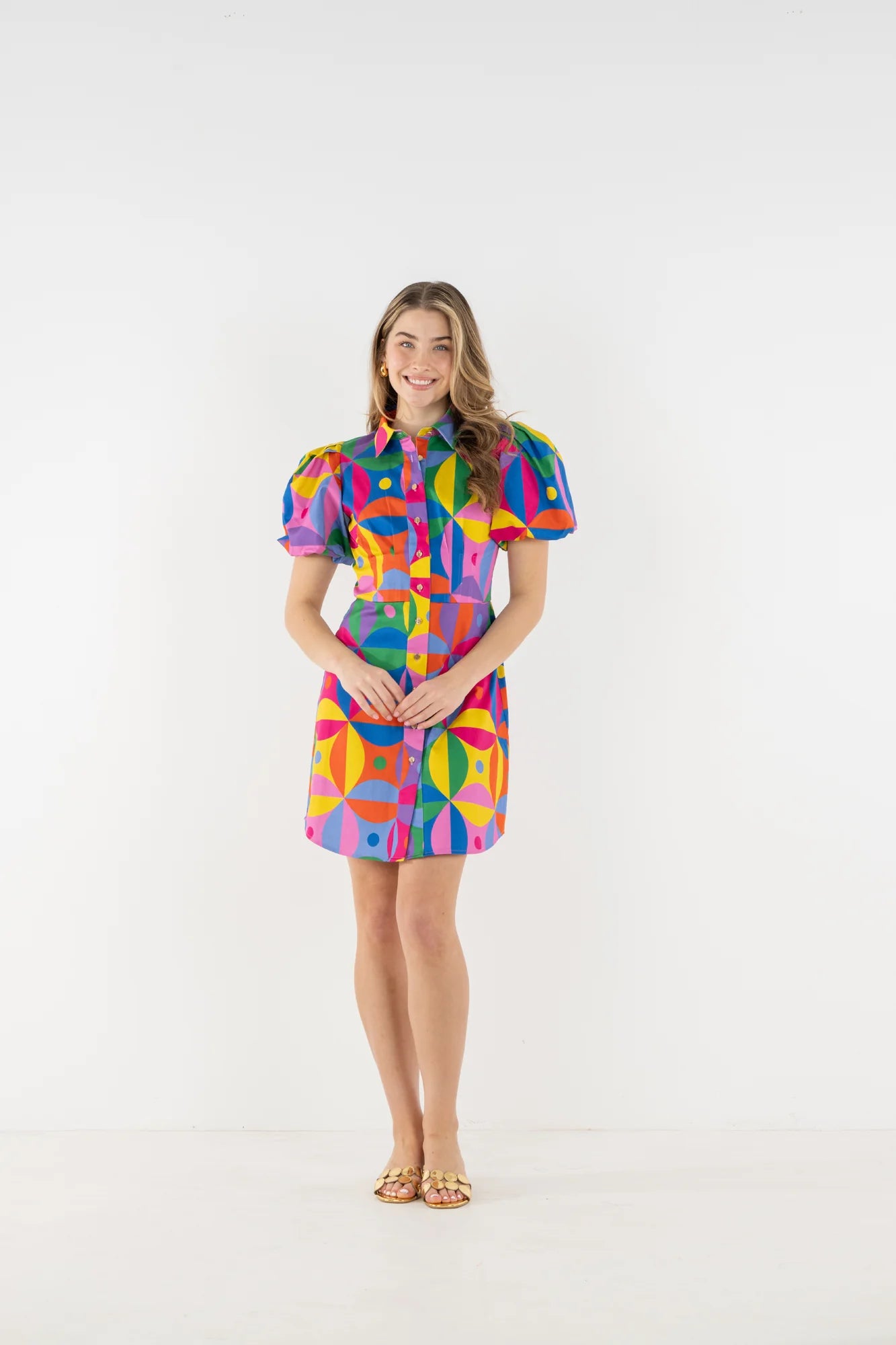 BRITT DRESS IN FLORAL PRISM PRINT