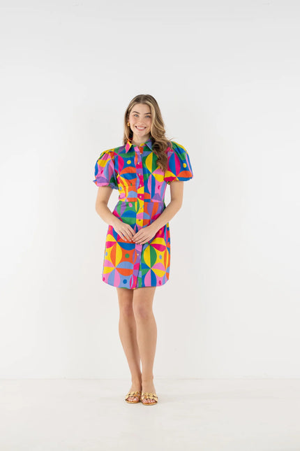BRITT DRESS IN FLORAL PRISM PRINT