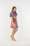 BRITT DRESS IN FLORAL PRISM PRINT