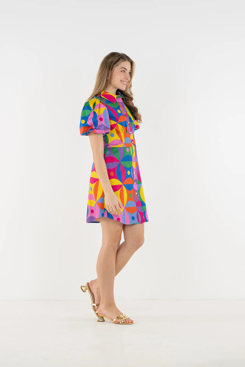 BRITT DRESS IN FLORAL PRISM PRINT
