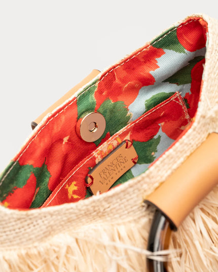 SHAGGY RAFFIA TOTE