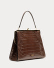 JACKIE FRAME BAG CROC EMBOSSED LEATHER