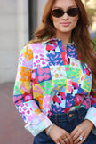 FRUIT QUILT POPLIN POCKET TOP