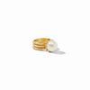 DELPHINE PEARL RING SET  SIZE 8