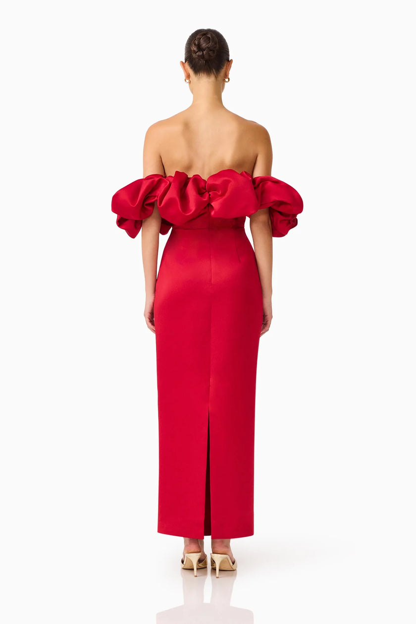 LUCETTA OFF SHOULDER IN RED