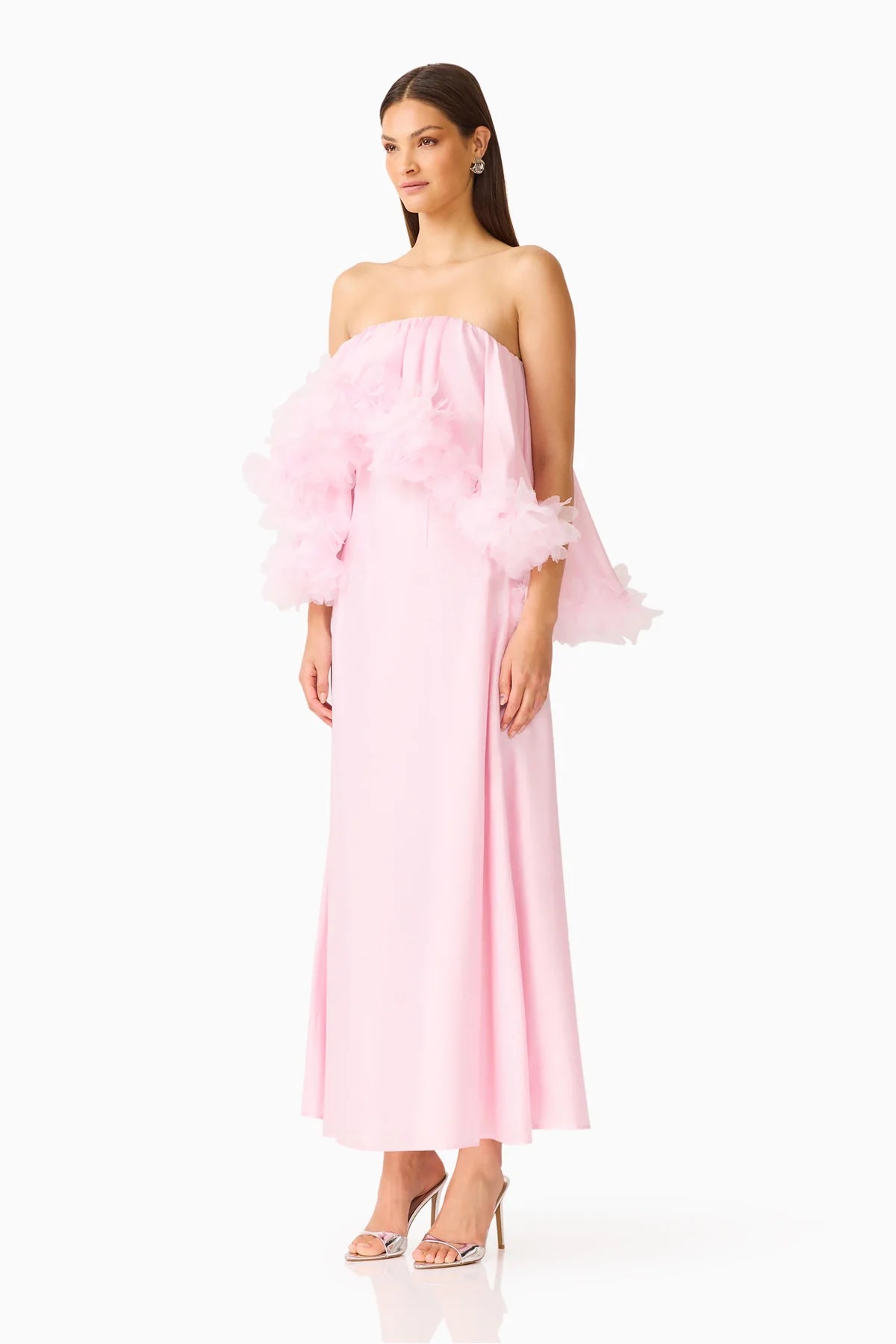 FIORINA TIERED GOWN IN PALE PINK