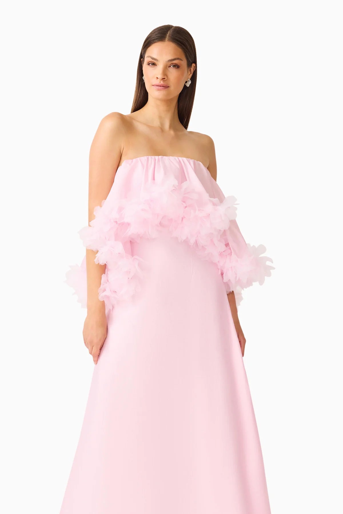 FIORINA TIERED GOWN IN PALE PINK