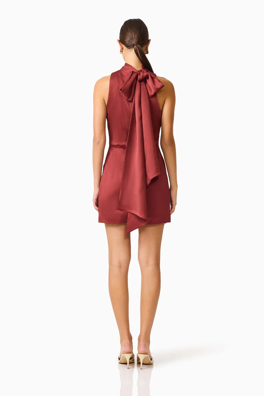 CALISTA NECK SCARF MNI DRESS
